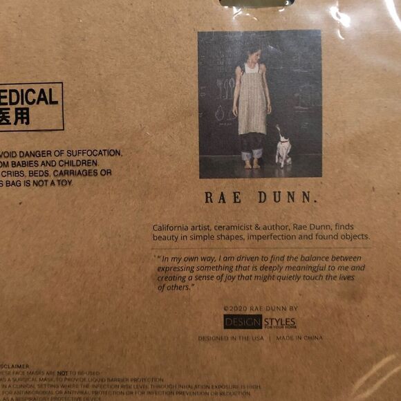 Rae Dunn Face Mask- SMILE. and BE KIND. - Picture 3 of 3